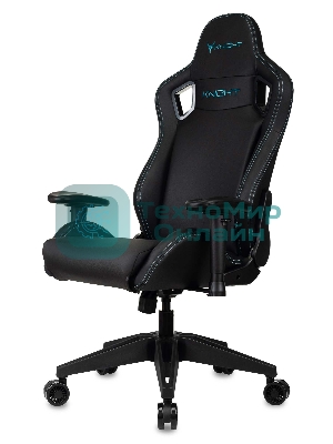 Кресло Knight Outrid Smile черный, экокожа, 120 кг, механизм качания