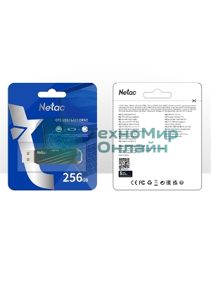 Флешка USB Netac US11 256Gb USB 3.0+TypeC Dual Flash Drive