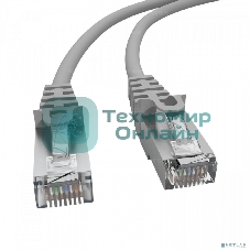 Патч-корд NTSS PREMIUM 2xRJ45/8P8C, T568B FTP CAT5e LSZH 1,5 метра, серый NTSS-PC-PM-FTP-RJ45-5e-1.5-LSZH-GY
