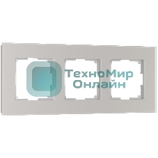 Рамка на 3 поста Senso (дымчатый, стекло soft-touch) W0033117