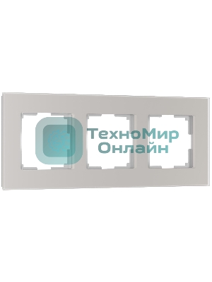 Рамка на 3 поста Senso (дымчатый, стекло soft-touch) W0033117