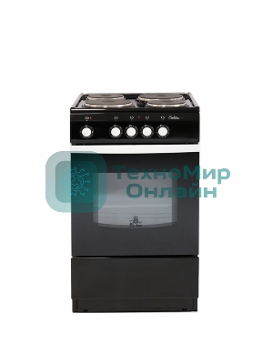 Плита электрическая De Luxe 5004.12э черный, конфорок 4 шт, духовка 46 л, 50 см x 85 см x 50 см