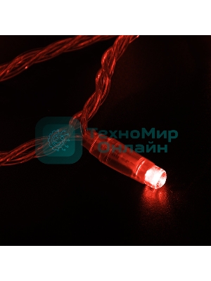 Гирлянда Neon-night Нить 10м, постоянное свечение, прозрачный ПВХ, 24В, Красный
