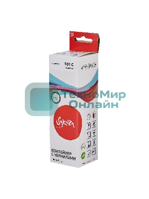 Контейнер с чернилами Sakura C13T03V24A (101 C) для Epson, водорастворимый тип, голубой, 6000 к., 70 мл.