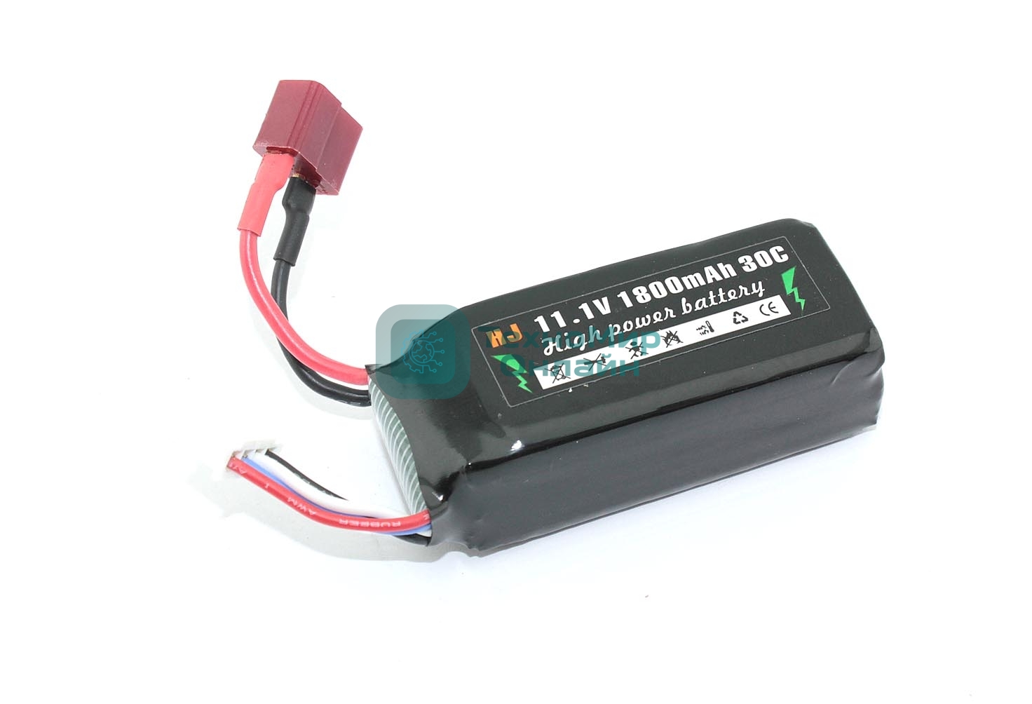 Портативный аккумулятор Li-Pol 11.1v 802555 1800mAh разъем T-plug