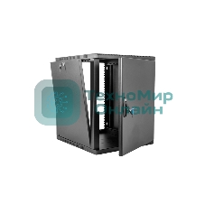 Шкаф ЦМО телекоммуникационный настенный сварной 12U (600 350) съемные стенки, дверь металл, черный