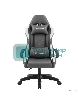 Игровое кресло Defender Chromos серый/белый, класс 2, PU