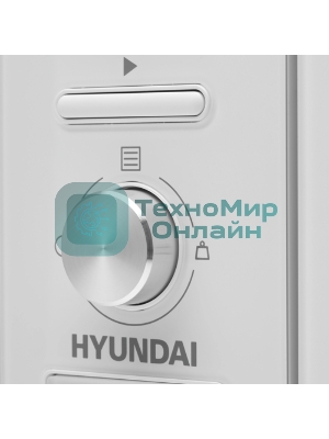 Микроволновая печь встраиваемая Hyundai HBW 2030S WG белый, 20 л, 800 Вт, переключатели - поворотный механизм