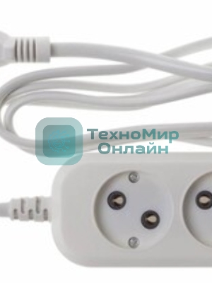 Сетевой удлинитель Buro BU-PSL2.1/W 1.5 м (2 розетки) белый (пакет ПЭ)