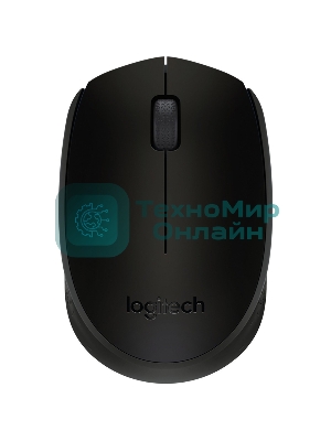 Мышь беспроводная Logitech B170 черный, 1000 dpi, радиоканал, USB, кнопки - 3