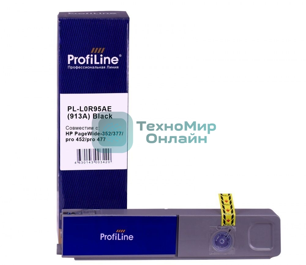 Картридж струйный ProfiLine PL-L0R95AE(913A) для принтеров HP PageWide-352/377/pro 452/pro 477 с чернилами Black 85 мл