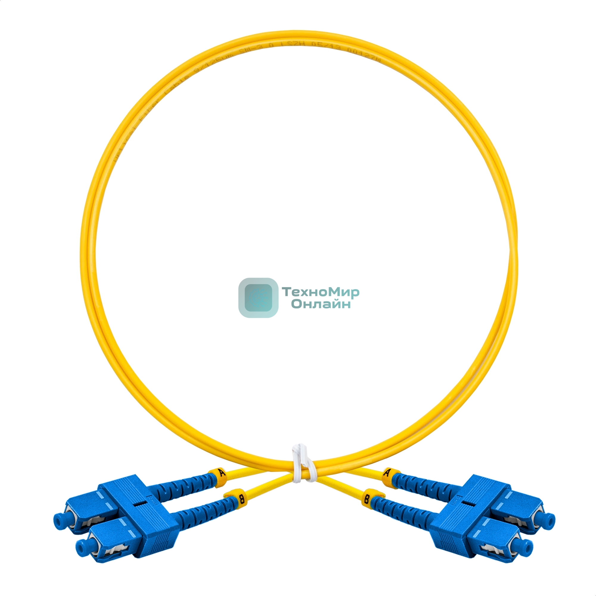 Патч-корд волоконно-оптический ExeGate FC-D-9-SC-SC-1M-LSZH (Шнур ВО SM 9/125 (OS2/G.652.D), SC/UPC-SC/UPC, Duplex, LSZH, 1м)