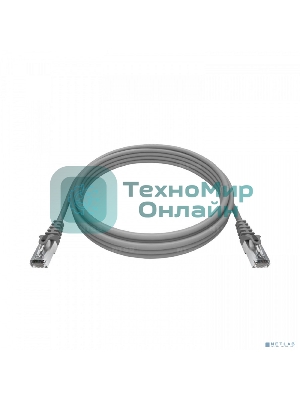 Патч-корд NTSS PREMIUM 2xRJ45/8P8C, T568B FTP CAT5e LSZH 2 метра, серый NTSS-PC-PM-FTP-RJ45-5e-2.0-LSZH-GY
