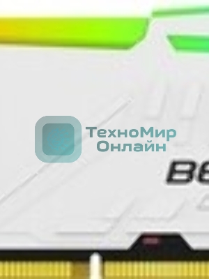 Оперативная память Kingston Fury Beast, DDR5, 32Gb (1x32Gb), 6000MHz, CL36, DIMM, радиатор, RGb, белый