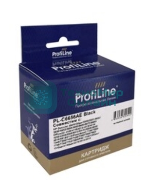 Картридж струйный ProfiLine PL-C6656A для принтеров HP DJ 450/2400/5550/7150/7350/7550/PSC/1110/OJ 4105/Fax 1240 Black пигмент
