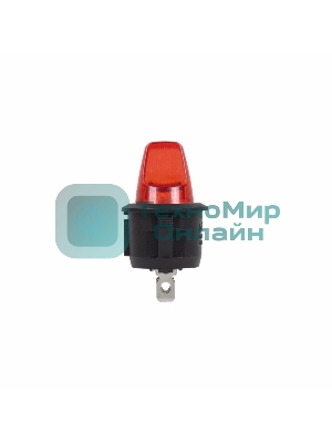 Выключатель клавишный Rexant круглый 12V 16А (3с) ON-OFF красный с подсветкой