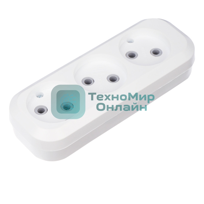 Колодка Rexant 3 гнезда без заземления