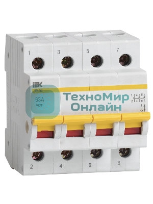 Выключатель нагрузки ВН-32 63А/4П IEK MNV10-4-063