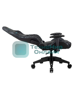 Кресло Knight Outrid Smile черный, экокожа, 120 кг, механизм качания