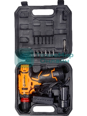 Дрель-шуруповерт Вихрь ДА-12Л-2КC, 12 В, 2 Ач, 30 Нм, щеточный