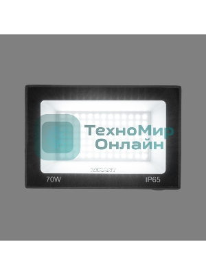 Прожектор светодиодный СДО Rexant 70Вт 5600Лм 6500К холодный свет, черный корпус