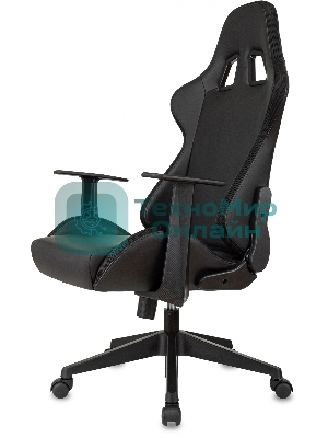 Кресло ZOMBIE GAME RGB черный, экокожа, 120 кг, подголовник, механизм качания