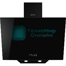 Настенная наклонная вытяжка Monsher ASTRA 60 Noir, ширина 60 см, отвод/рециркуляция, 1100 м3/час, механическое кнопочное управление, 3 скорости, светодиодное освещение 2*1 Вт, металлические жироулавливающие фильтры, угольный фильтр KM 101 (опция), : черный ПРОМО