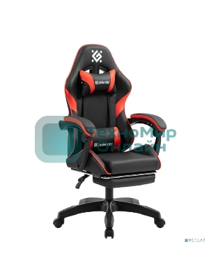 Кресло игровое Defender Serenity черный/красн,класс 2, PU,подножка