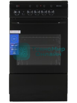 Плита электрическая De Luxe 506004.04ЭС 031 черный, конфорок 4 шт, духовка 60 л, 50 см x 87 см x 60 см