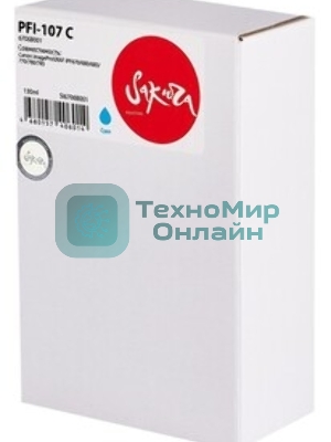 Картридж струйный Sakura 0896B001 (PFI-102C) для Canon, голубой, 130 мл.