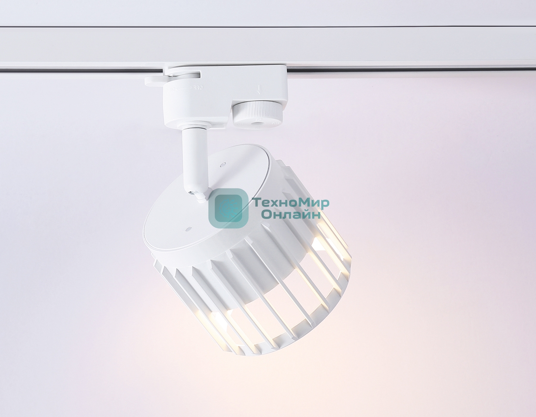 Трековый однофазный светильник Ambrella light GL5348 WH белый GX53 D100*80