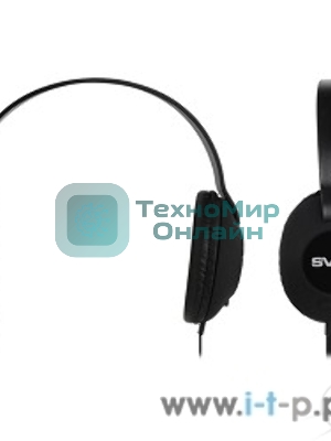 Проводные наушники SVEN AP-310M черный, накладные, jack 3.5 мм, встроенный микрофон
