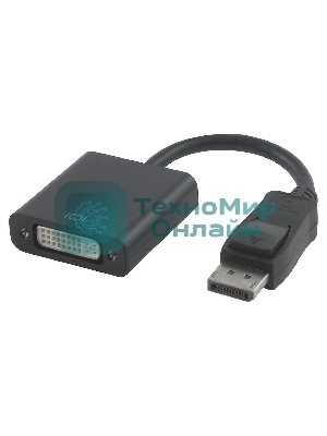 Переходник DisplayPort - DVI Cablexpert A-DPM-DVIF-002, 20M/19F, черный, пакет