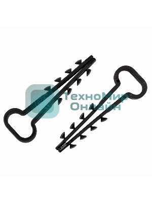 Дюбель-хомут нейлоновый прямоугольный Rexant 6-12 мм, черный, упаковка 100 шт.