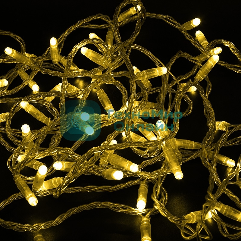 Гирлянда Neon-night Нить 10м, постоянное свечение, прозрачный ПВХ, 24В, желтый