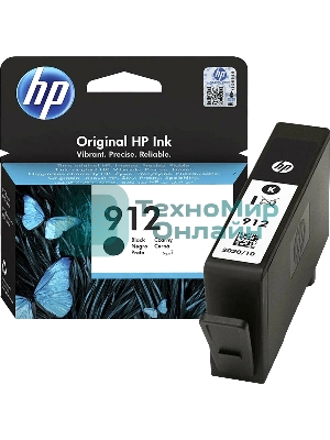 Картридж струйный HP 912 3YL80AE черный (300 стр.) для HP DJ IA OfficeJet 801x/802x