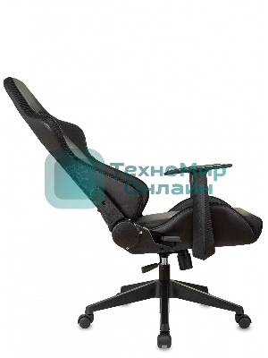 Кресло ZOMBIE GAME RGB черный, экокожа, 120 кг, подголовник, механизм качания