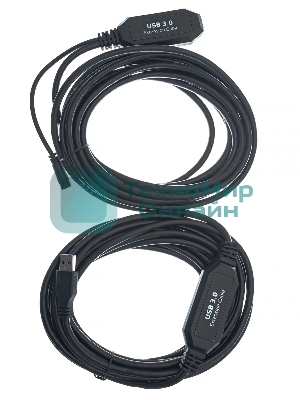 Кабель-адаптер USB3.0-repeater, удлинительный активный Am-->Af 10м VCOM