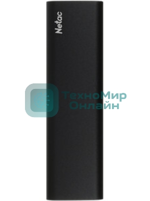 Внешний SSD Netac Z SLIM, 250 Gb, USB 3.2 Gen 2 Type-C, R/W 550/480, черный