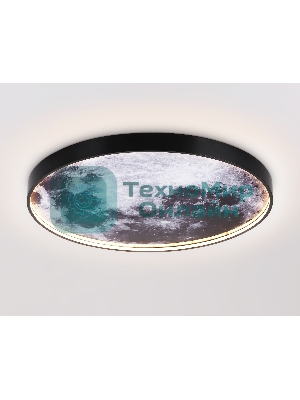 Настенно-потолочный светодиодный светильник Ambrella light FW11113 BK черный 31W LED 3000-6400K D500*38