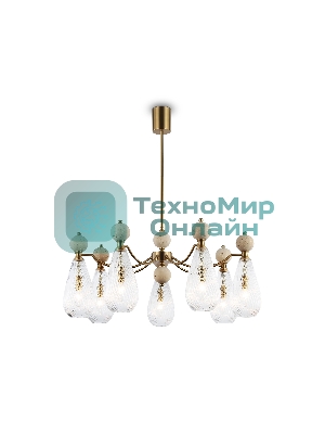 Люстра Ambrella light LH53287/7 BS/CL латунь/прозрачный E14*7 max 40W D815*900