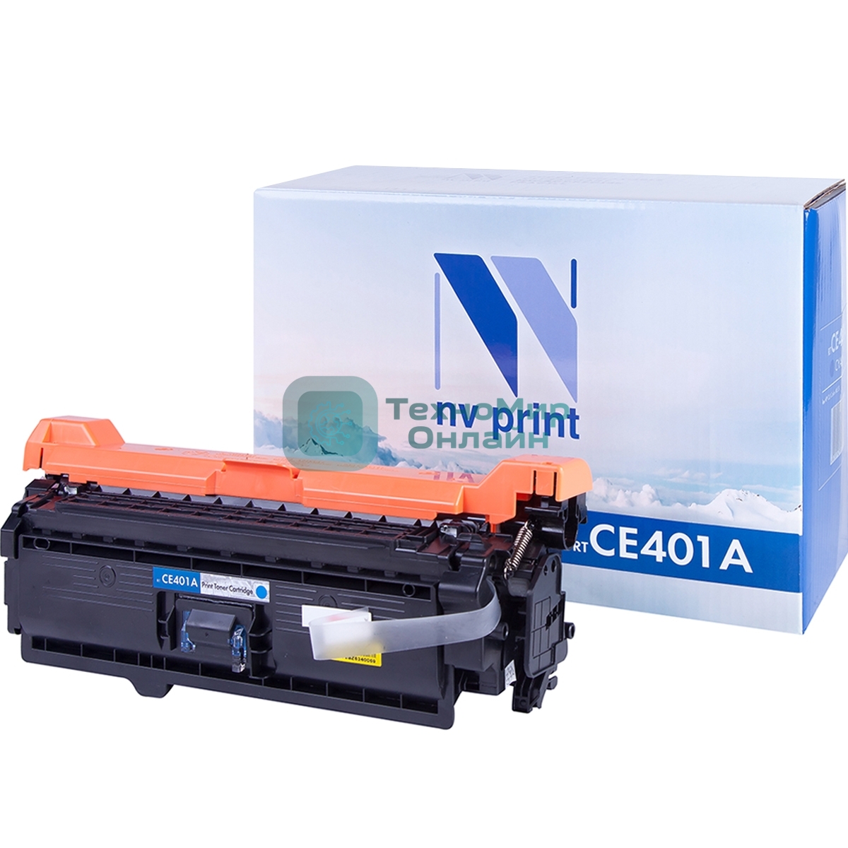 Картридж лазерный NVPrint совместимый HP CE401A Cyan для CLJ Color M551 (6000k)