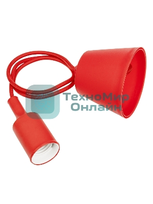 Патрон E27 Rexant силиконовый со шнуром 1 м красный