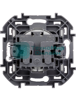 Розетка 2К 16А 250 В алюминий