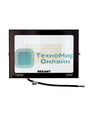 Прожектор Rexant СДО 100 Вт 8000 Лм 4000 K черный корпус