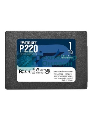 Накопитель SSD Patriot P220, 1Tb, SATA III, 2.5