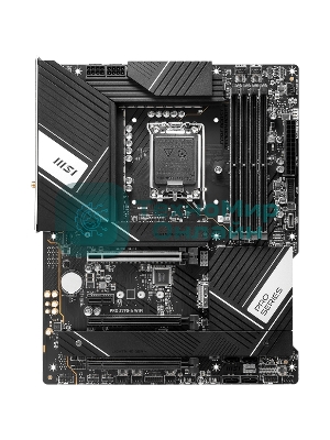 Материнская плата MSI PRO Z790-A WIFI, LGA1700, Intel Z790, 4xDDR5, 6xSATA, 4xM.2, 1xPCIe 5.0 x16, 1xPCIe 4.0 x4, 1xPCIe 3.0 x1, 1xDP, 1xHDMI, 1x2.5Gb LAN, Wi-Fi 6E, Bluetooth 5.3, 1xUSB-C 20Gbps, 3xUSB-A 10Gbps, 2xUSB-A 5Gbps, 2xUSB-A 2.0, 5x3.5 мм, 7.1, ATX