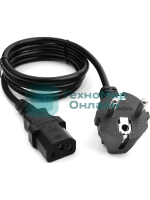 Кабель питания Cord Power Gembird/Cablexpert 1.8м, Schuko- C13, 6А, черный, с зазем.