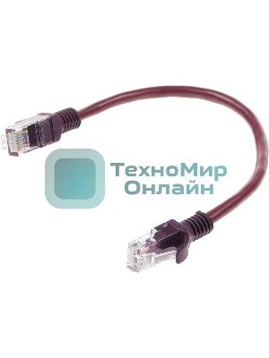 Патч-корд UTP Cablexpert cat.5e, 0.25м, литой, многожильный, фиолетовый