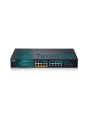 Коммутатор Zyxel NebulaFlex XMG1915-18EP-EU0101F 16x2.5Gbит/с 2SFP+ 8PoE++ 180W управляемый